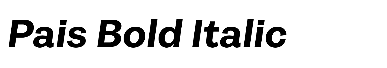 Pais Bold Italic